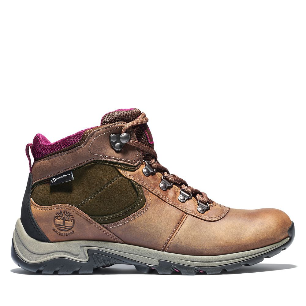 Timberland Womens Hiking Boots Mt. Maddsen Mid Waterproof - Brown - India SK8472351